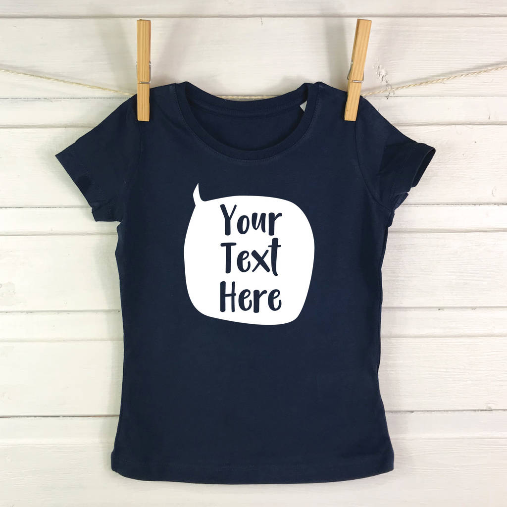 Speech Bubble Personalised Kids T Shirt - Lovetree Design