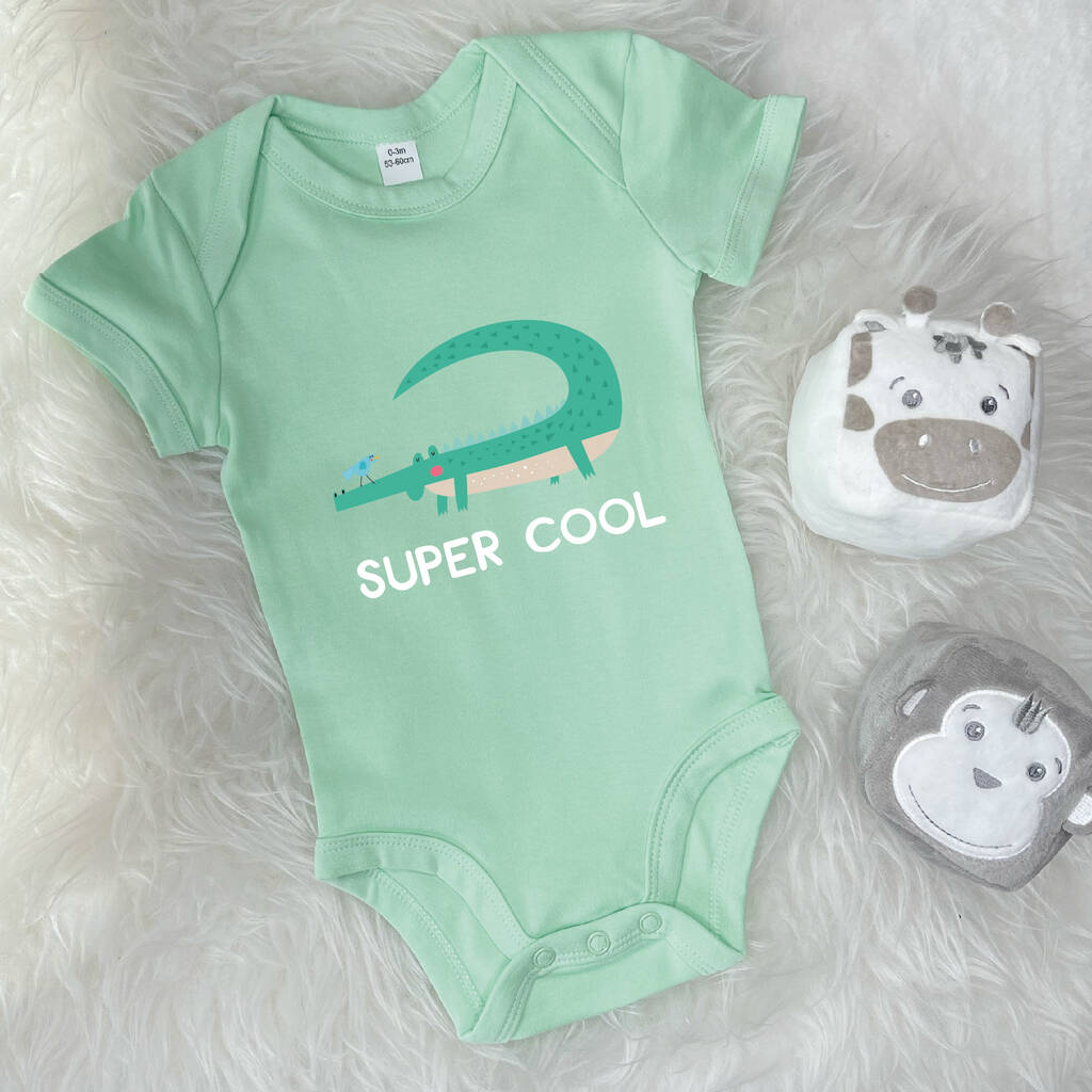 Super Cool Crocodile Jungle Babygrow - Lovetree Design