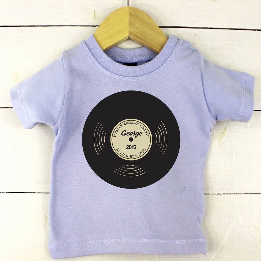 'Totally Awesome Records' Personalised Baby T Shirt - Lovetree Design