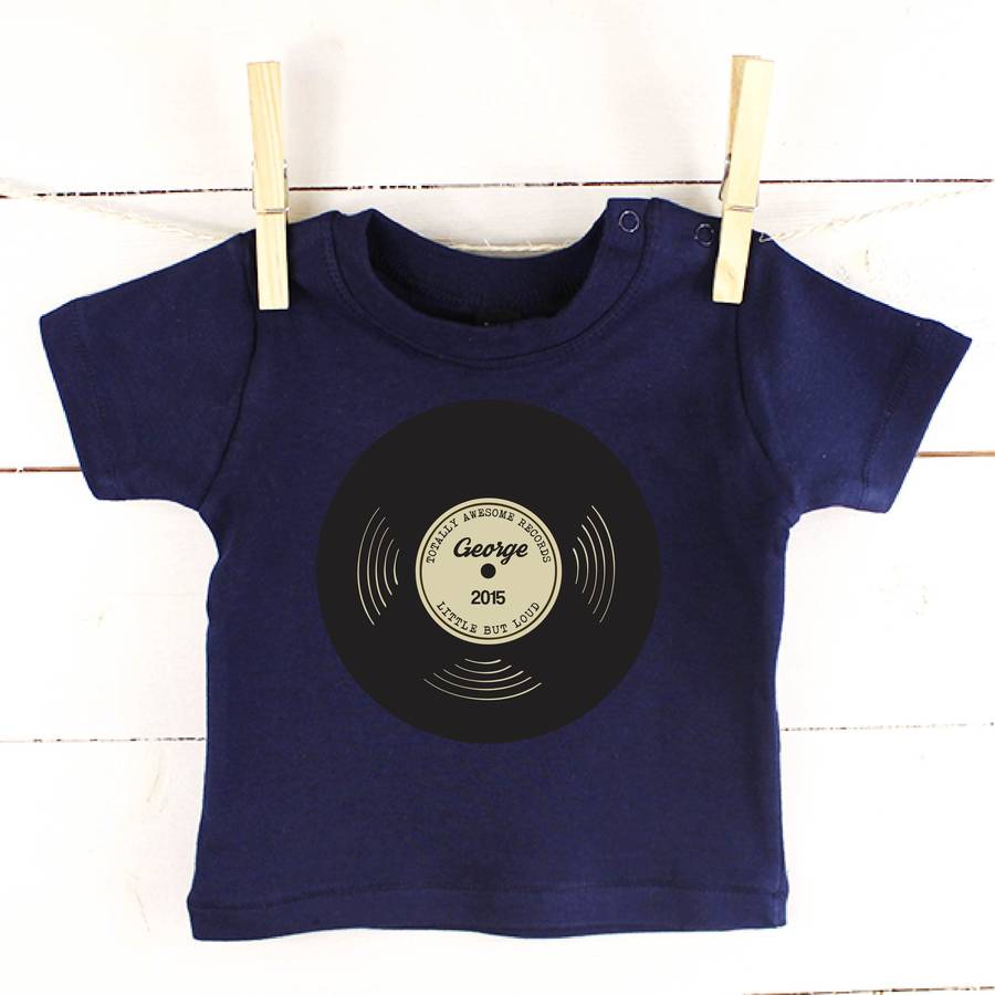 'Totally Awesome Records' Personalised Baby T Shirt - Lovetree Design