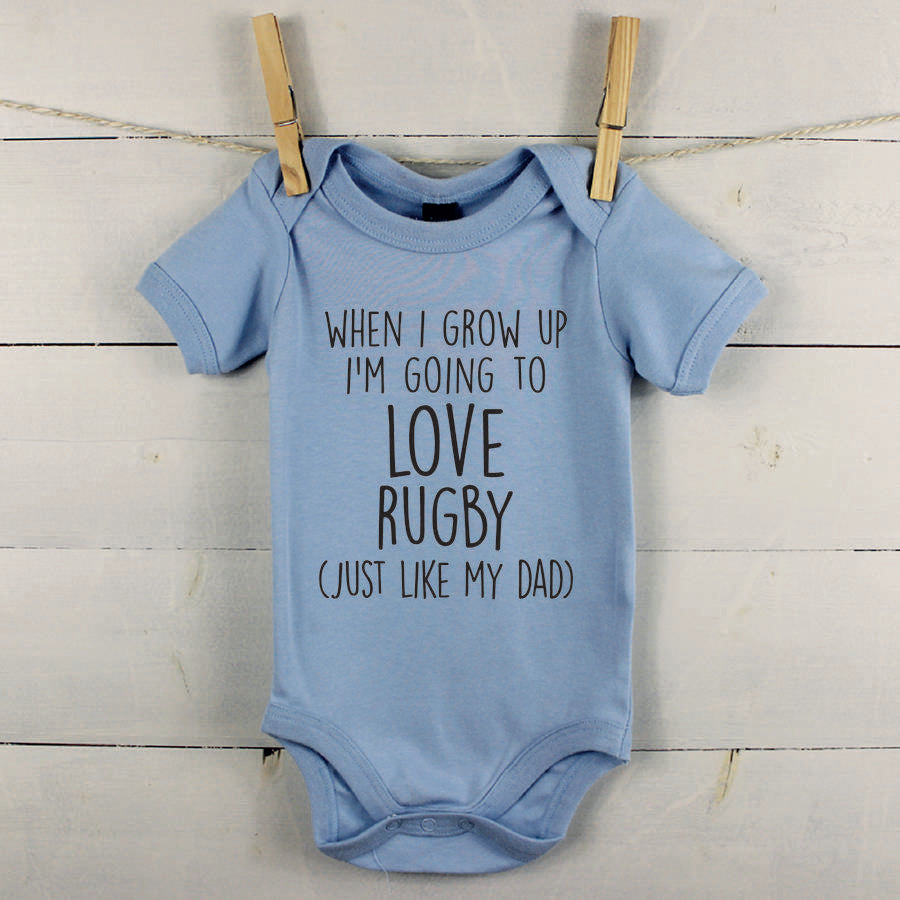 When I Grow Up I'm Going To Love… Like My Dad Babygrow - Lovetree Design