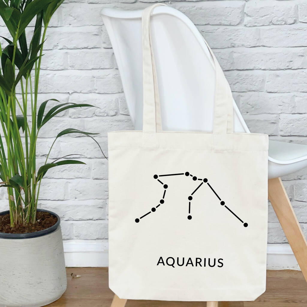 Zodiac Constellations Star Sign Tote Bag - Lovetree Design