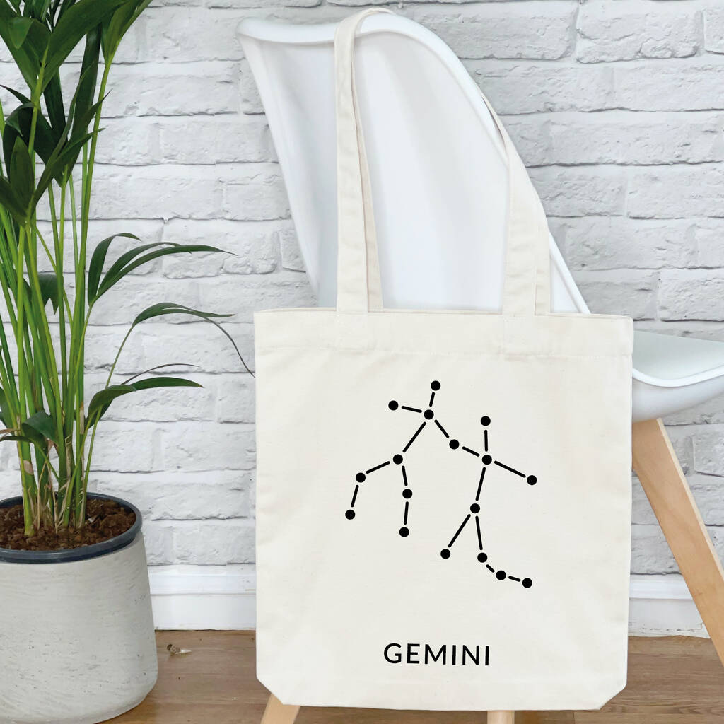 Zodiac Constellations Star Sign Tote Bag - Lovetree Design