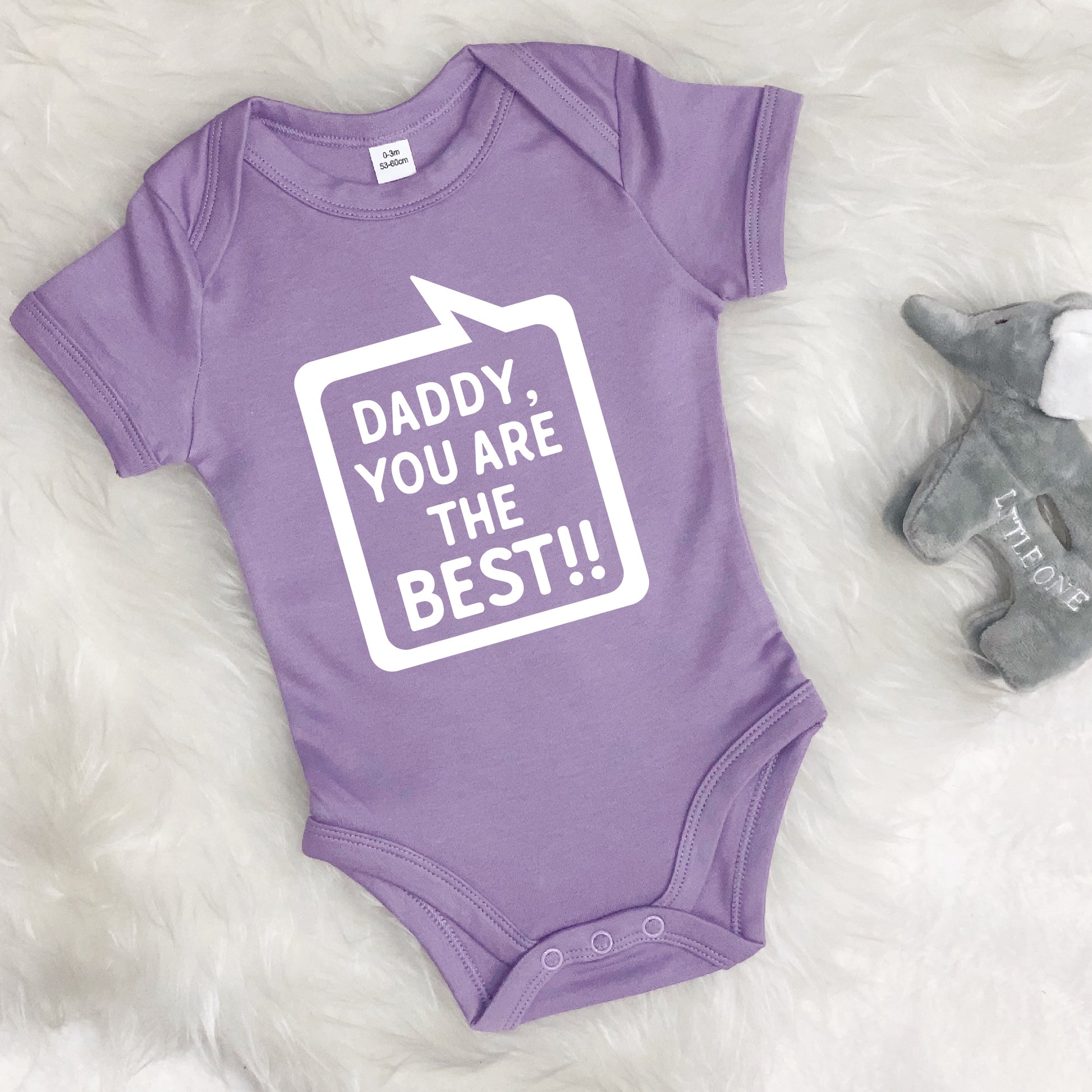 Daddy, You're The Best! Speech Bubble Babygrow - Lovetree Design