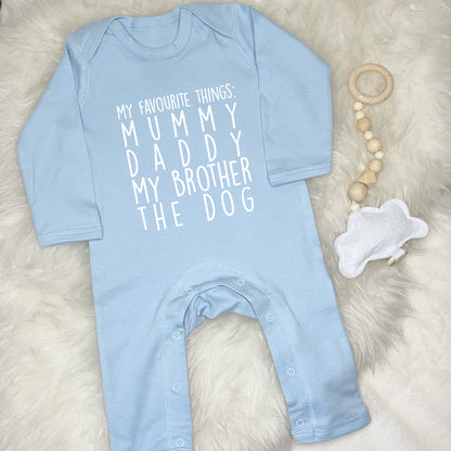 My Favourite Things Personalised Baby Rompersuit - Lovetree Design