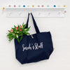 Personalised Organic Cotton Navy Bag - Lovetree Design