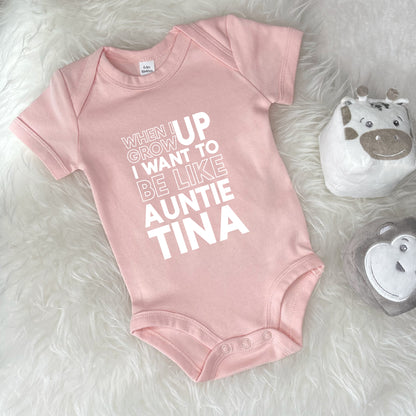 When I Grow Up I Want To Be Like… Personalised Babygrow - Lovetree Design