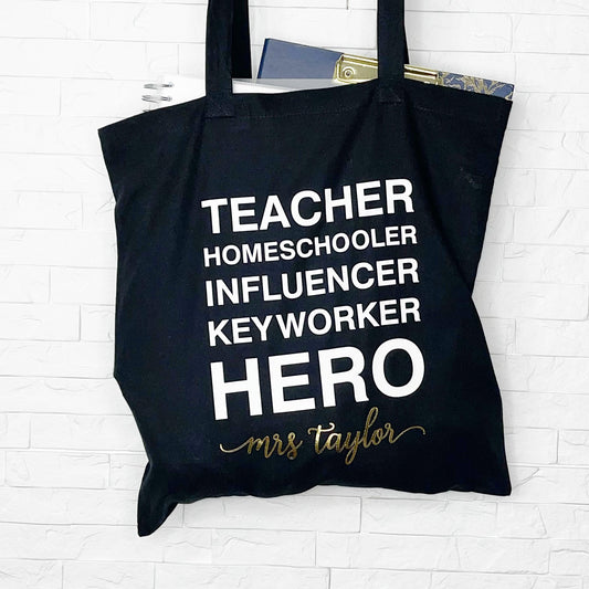 Teacher Gift Personalised Tote Bag - Lovetree Design