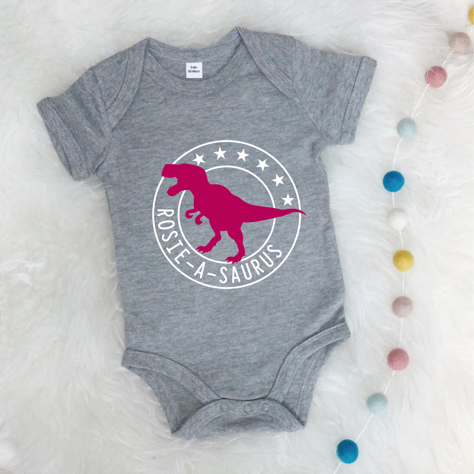 Personalised Dinosaur Babygrow - Lovetree Design