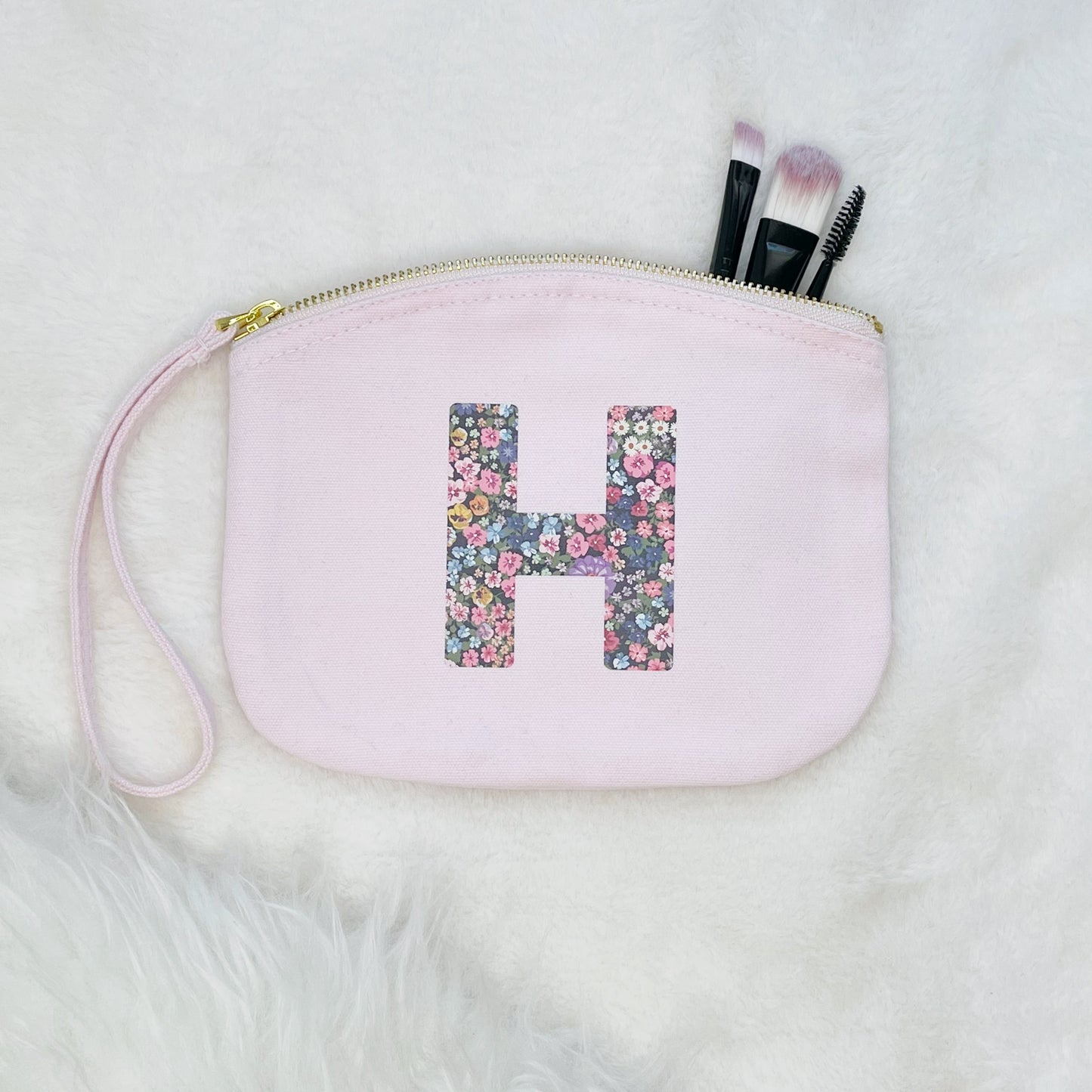 Floral Initial Personalised Make Up Bag - Lovetree Design