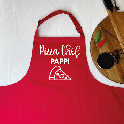 Adult And Child Personalised Pizza Chef Apron Set