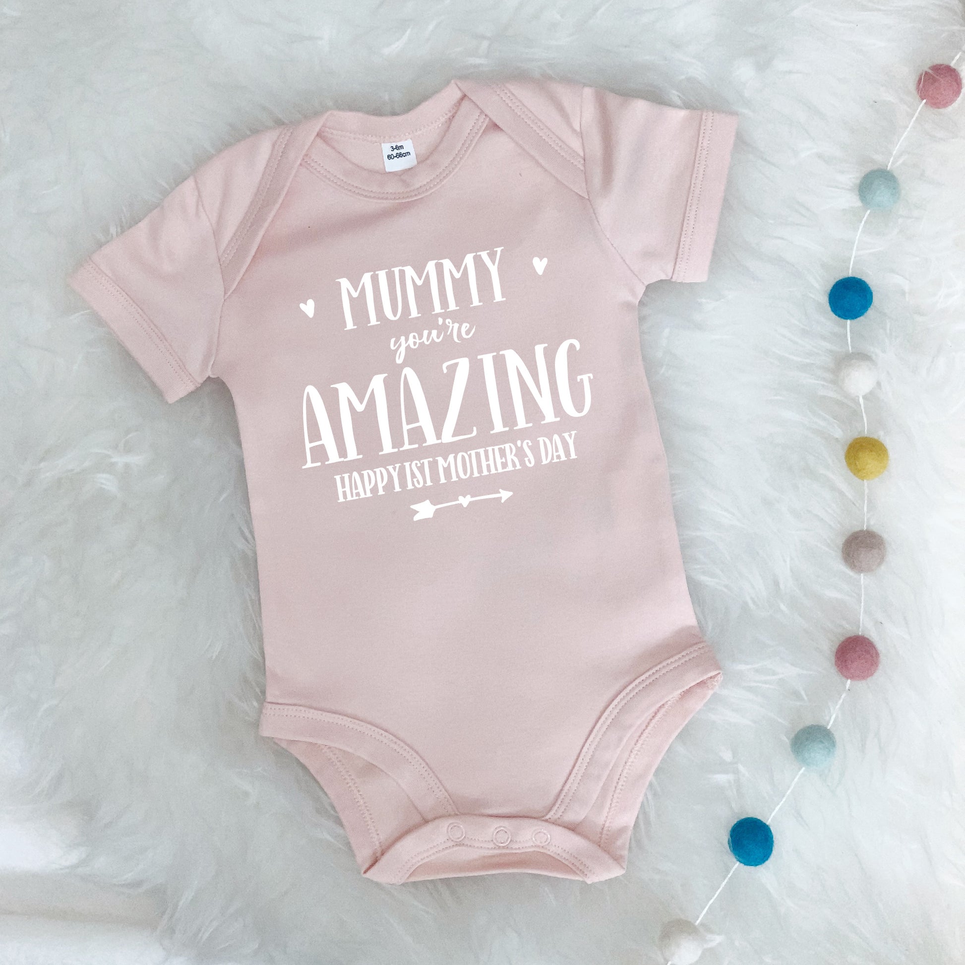 Mummy You're Amazing Happy Mother's Day Babygrow - Lovetree Design