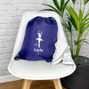 Pirouette Dancer Personalised Drawstring Dance Bag