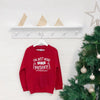 Here For The Presents Kids Cheeky Christmas Jumper - Lovetree Design