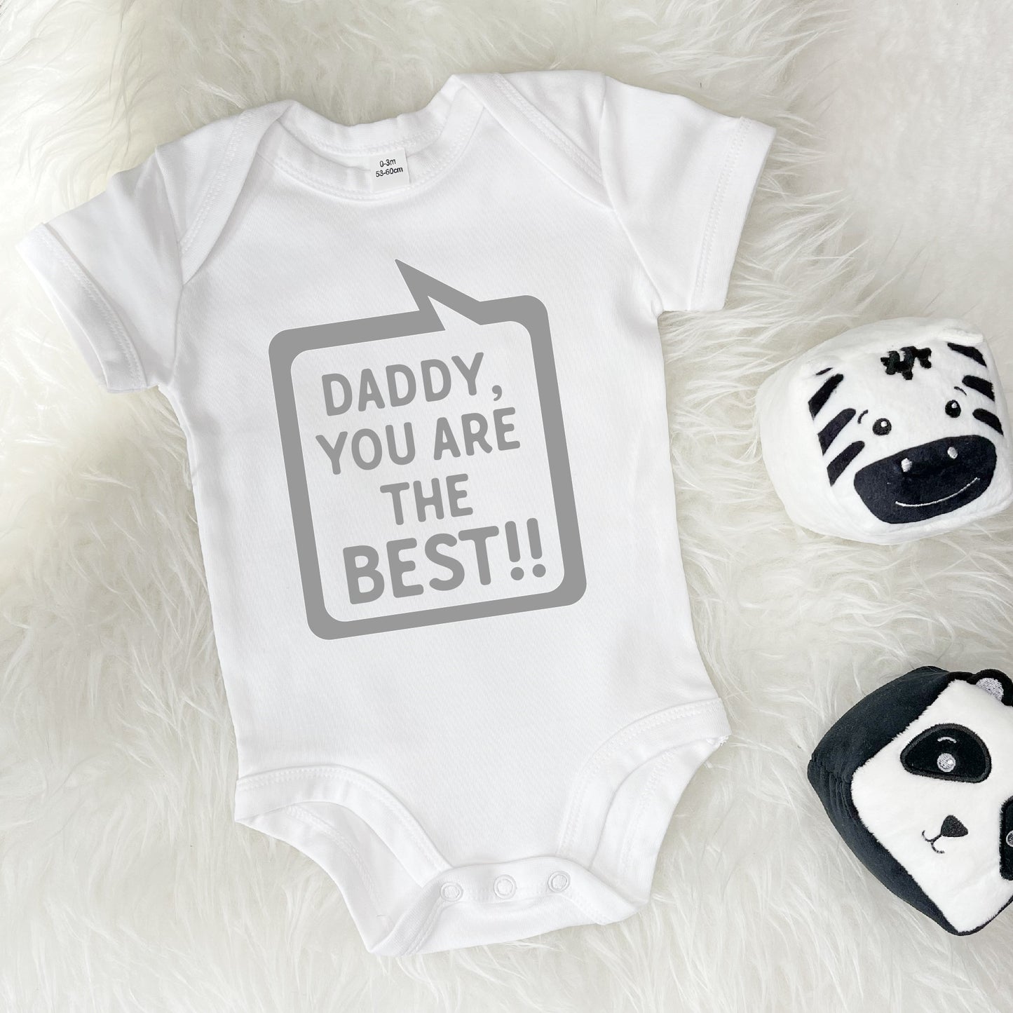 Daddy, You're The Best! Speech Bubble Babygrow - Lovetree Design