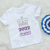 Queen's 2022 Platinum Jubilee Kids T Shirt With Crown - Lovetree Design
