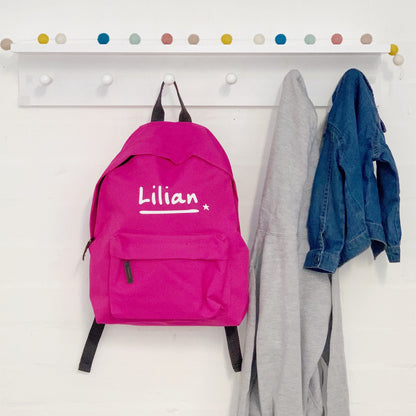 Personalised Name With Star Kids Rucksack - Lovetree Design