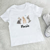 Kids Personalised Watercolour Bunnies T Shirt