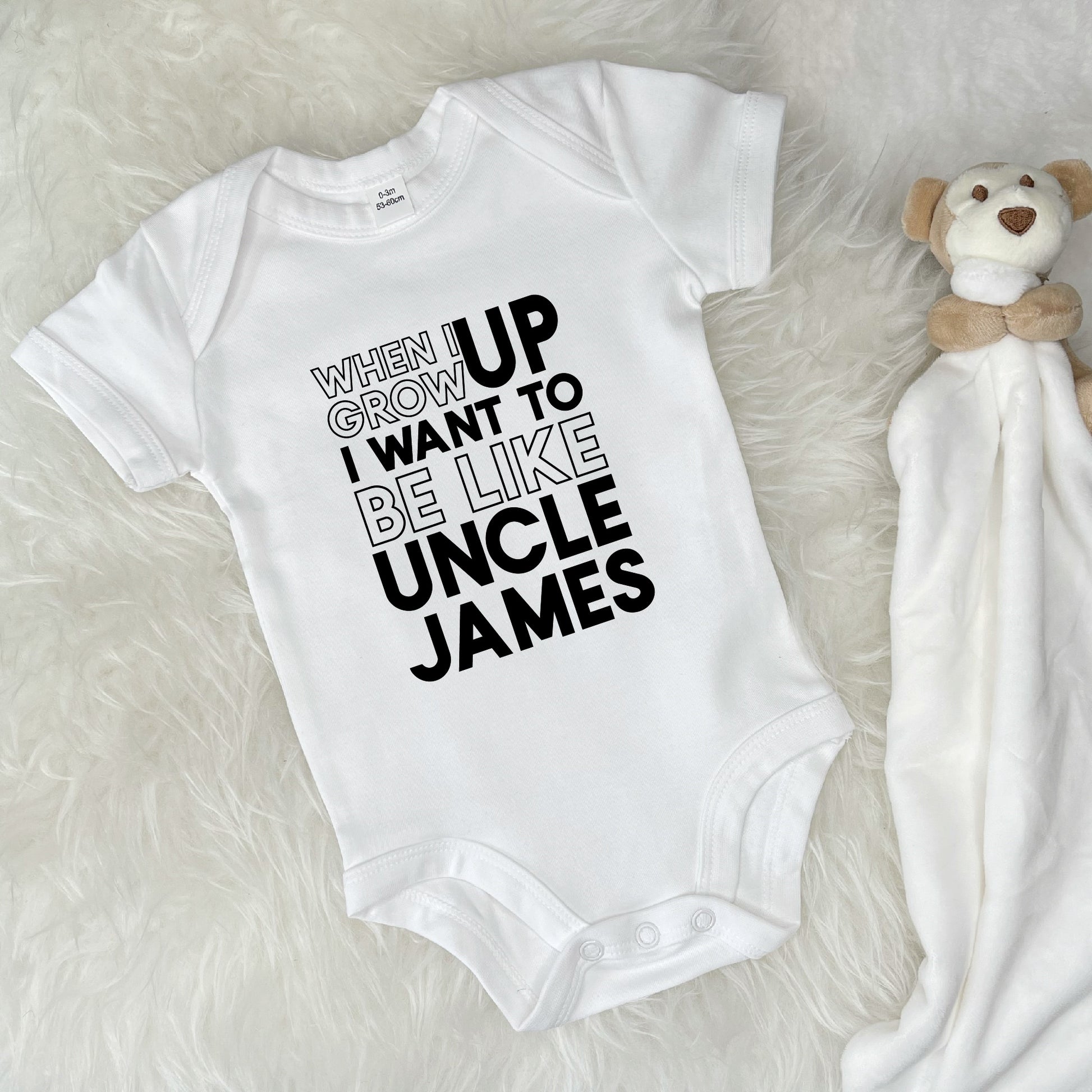 When I Grow Up I Want To Be Like… Personalised Babygrow - Lovetree Design