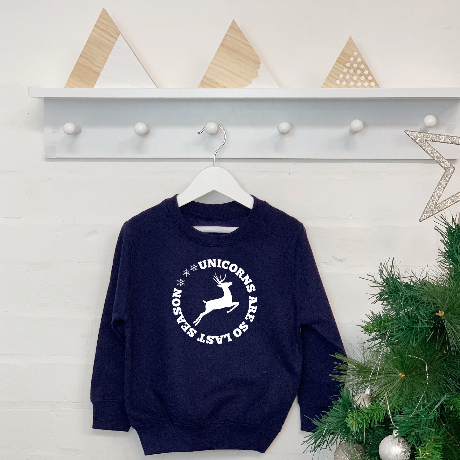 Unicorns Are So Last Season Kids Christmas Jumper - Lovetree Design