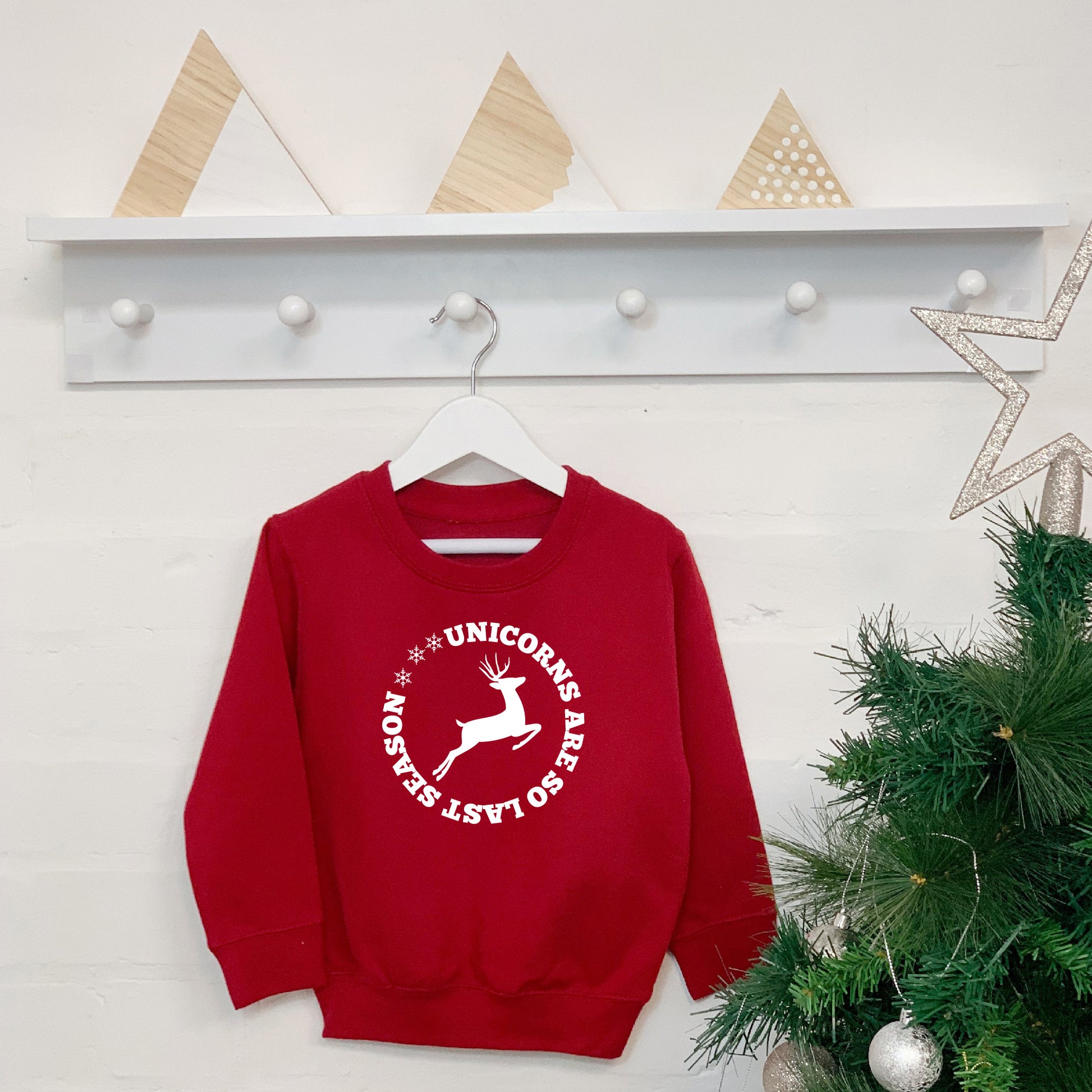 Unicorns Are So Last Season Kids Christmas Jumper - Lovetree Design