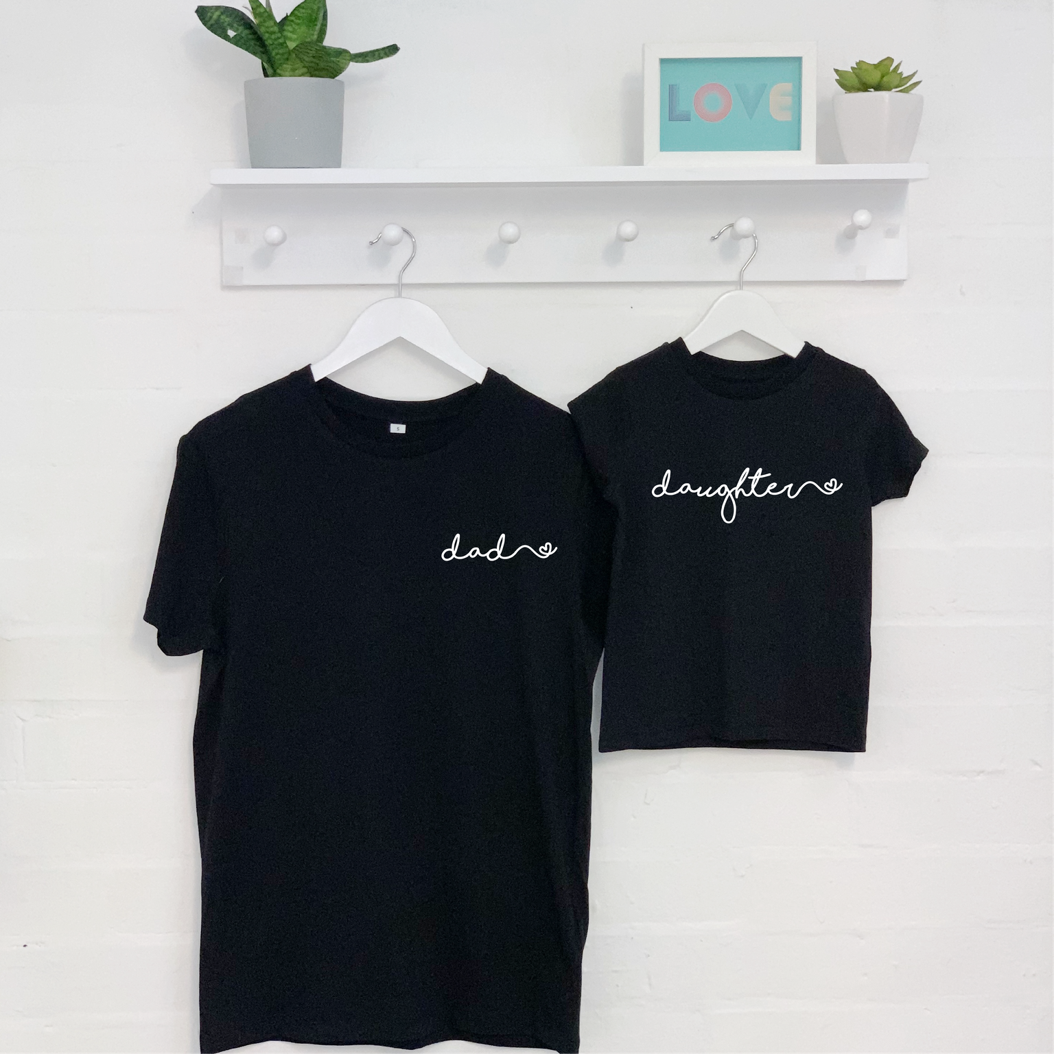 Father And Daughter Heart Matching T Shirt Set - Lovetree Design