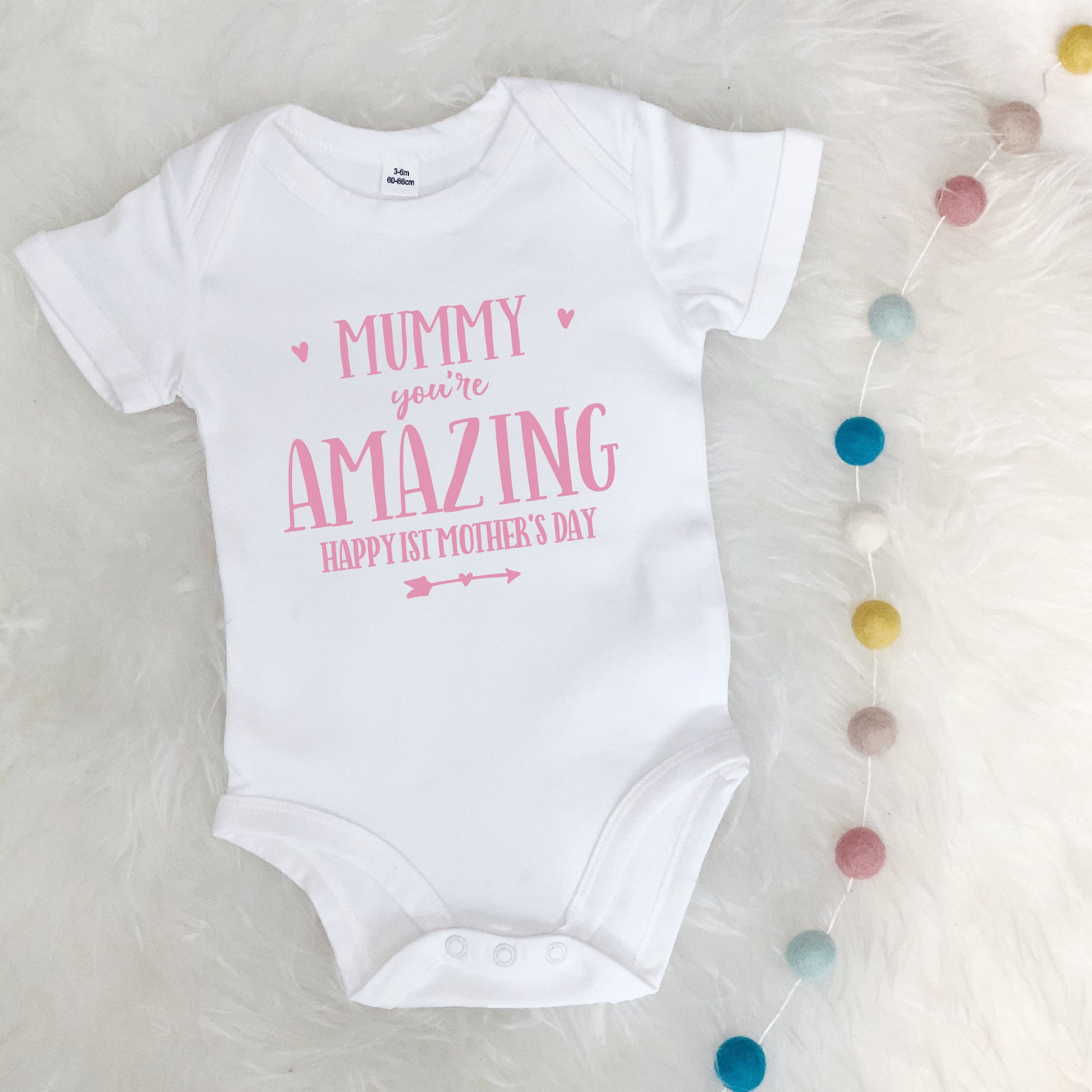 Mummy You're Amazing Happy Mother's Day Babygrow - Lovetree Design