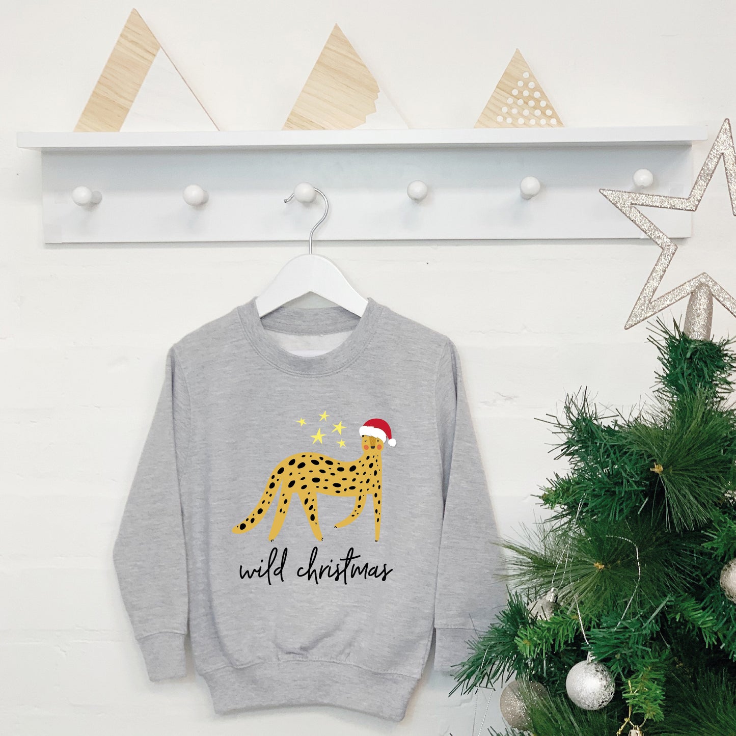 Wild Christmas Kids Leopard Christmas Jumper