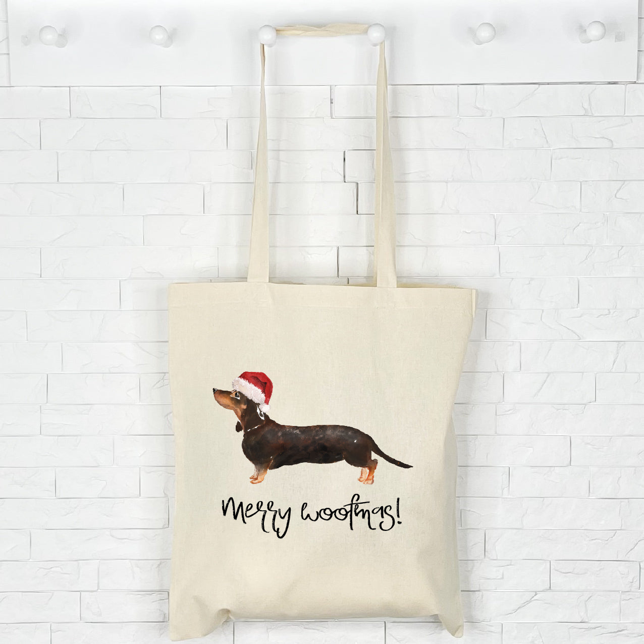 Sausage Dog Christmas Tote Bag