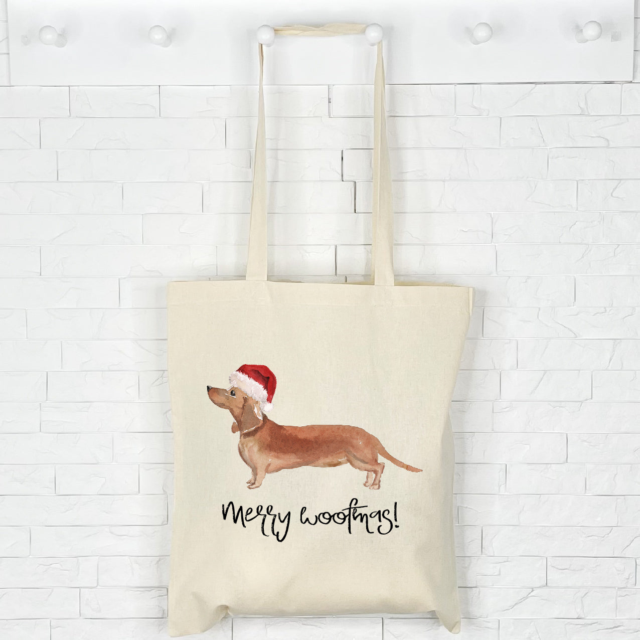 Sausage Dog Christmas Tote Bag