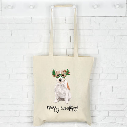 Jack Russell Christmas Tote Bag